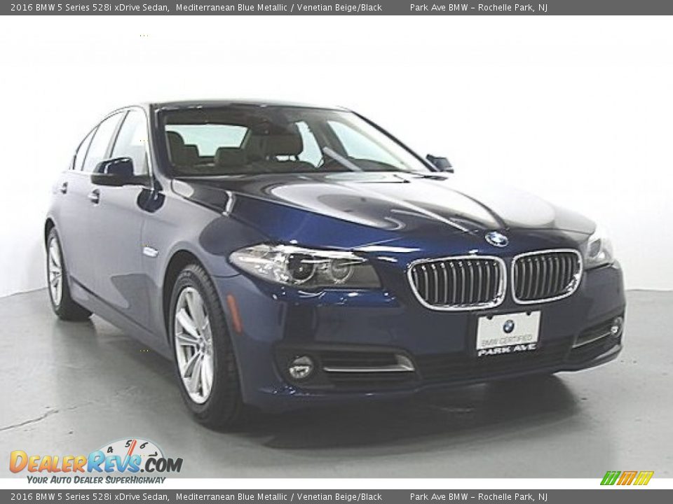 2016 BMW 5 Series 528i xDrive Sedan Mediterranean Blue Metallic / Venetian Beige/Black Photo #5