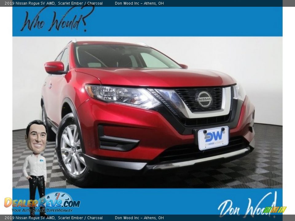 2019 Nissan Rogue SV AWD Scarlet Ember / Charcoal Photo #1