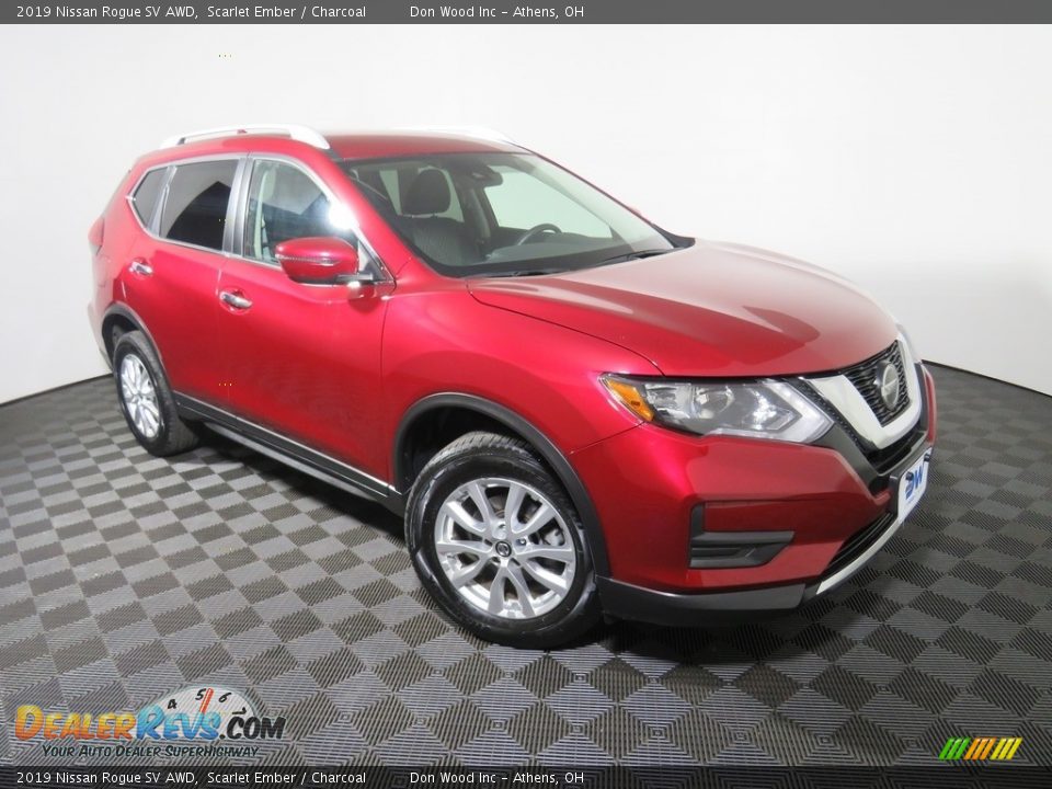 2019 Nissan Rogue SV AWD Scarlet Ember / Charcoal Photo #3