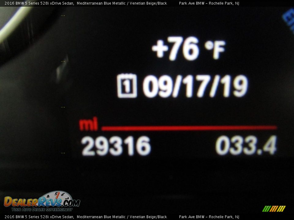 2016 BMW 5 Series 528i xDrive Sedan Mediterranean Blue Metallic / Venetian Beige/Black Photo #24