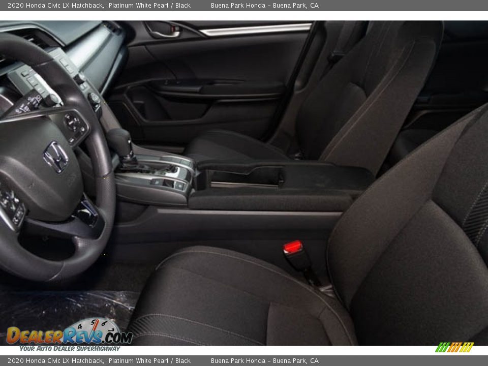 2020 Honda Civic LX Hatchback Platinum White Pearl / Black Photo #7