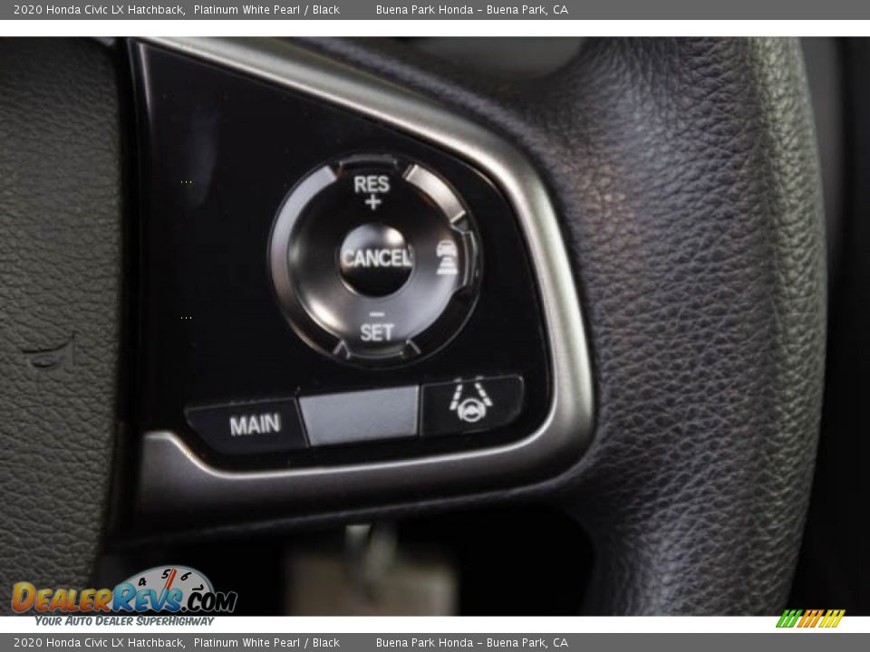 2020 Honda Civic LX Hatchback Platinum White Pearl / Black Photo #13