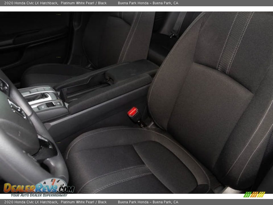 2020 Honda Civic LX Hatchback Platinum White Pearl / Black Photo #14