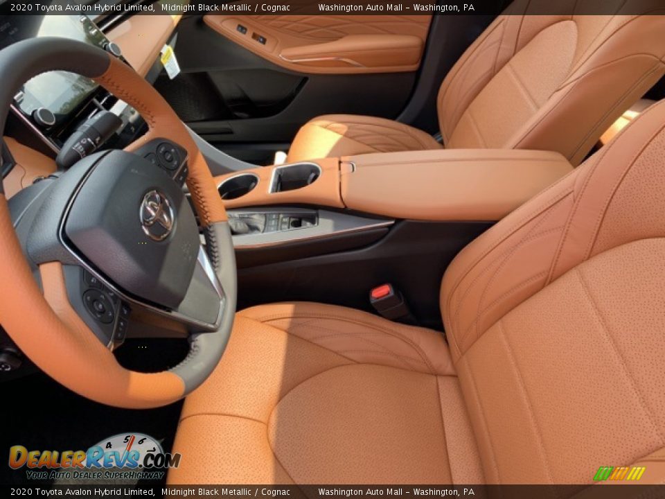 2020 Toyota Avalon Hybrid Limited Midnight Black Metallic / Cognac Photo #4