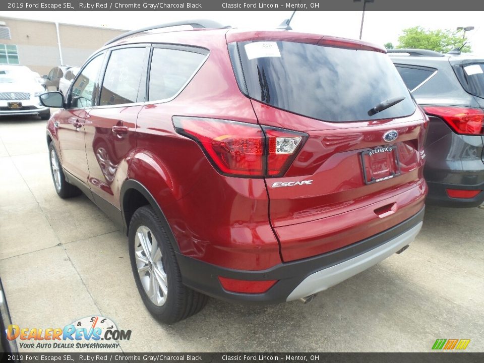 2019 Ford Escape SEL Ruby Red / Chromite Gray/Charcoal Black Photo #3