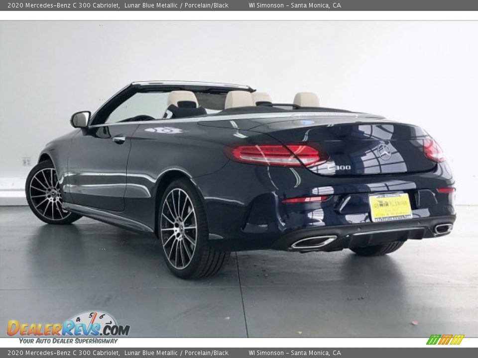 2020 Mercedes-Benz C 300 Cabriolet Lunar Blue Metallic / Porcelain/Black Photo #2