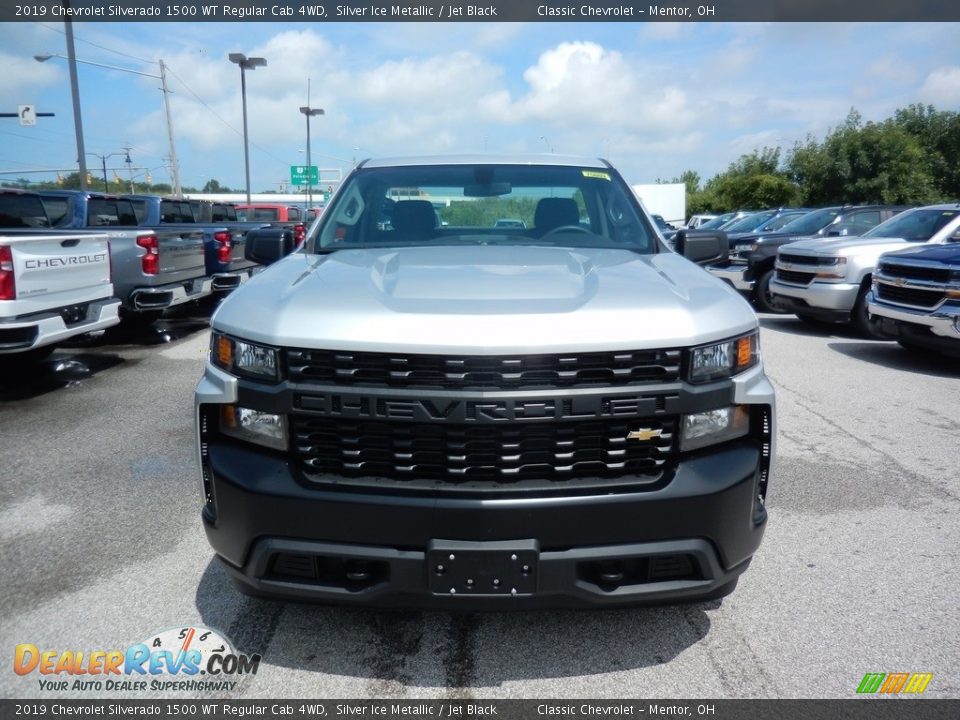 2019 Chevrolet Silverado 1500 WT Regular Cab 4WD Silver Ice Metallic / Jet Black Photo #2