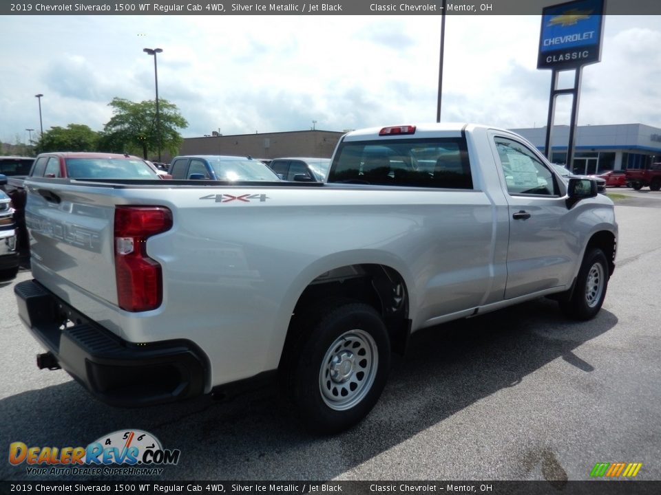 2019 Chevrolet Silverado 1500 WT Regular Cab 4WD Silver Ice Metallic / Jet Black Photo #4