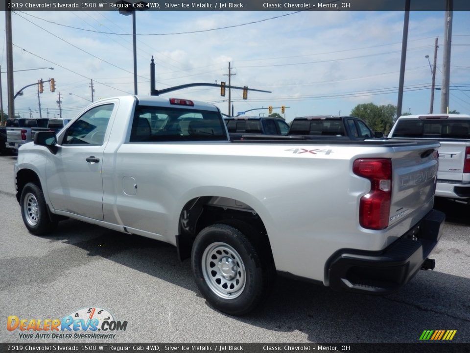 2019 Chevrolet Silverado 1500 WT Regular Cab 4WD Silver Ice Metallic / Jet Black Photo #5