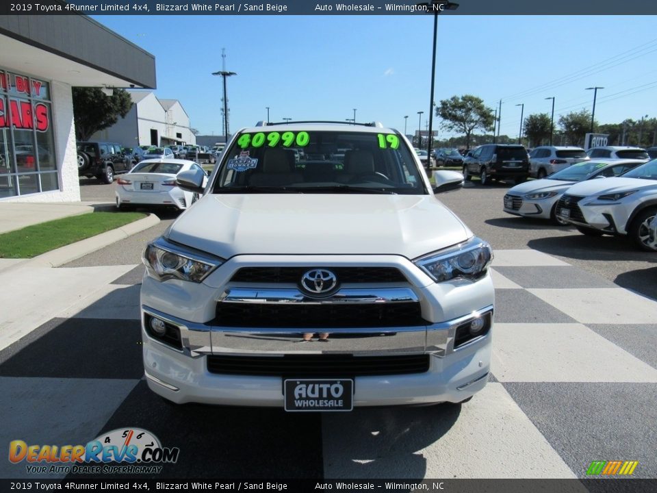2019 Toyota 4Runner Limited 4x4 Blizzard White Pearl / Sand Beige Photo #2