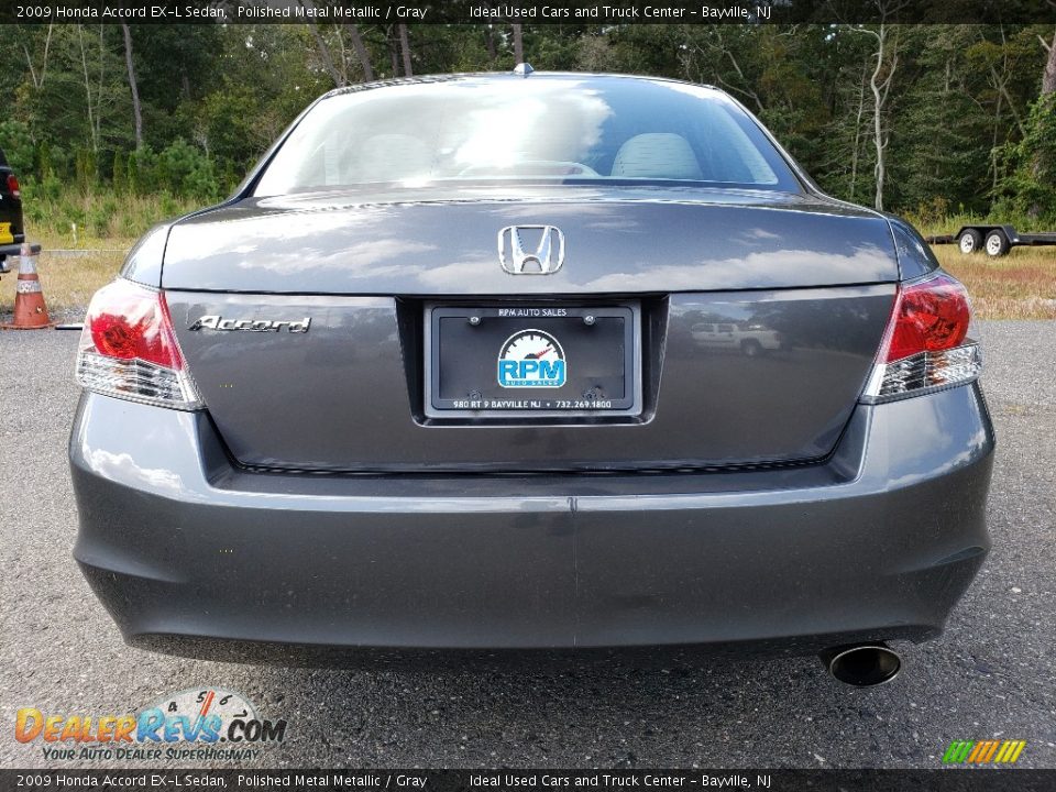 2009 Honda Accord EX-L Sedan Polished Metal Metallic / Gray Photo #4