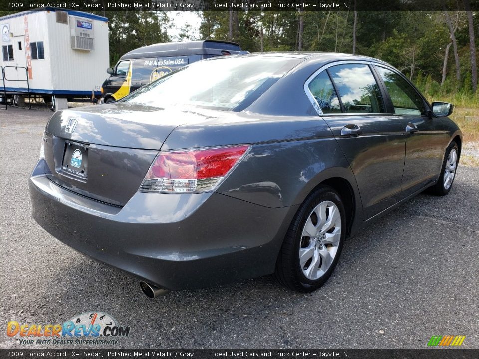 2009 Honda Accord EX-L Sedan Polished Metal Metallic / Gray Photo #5