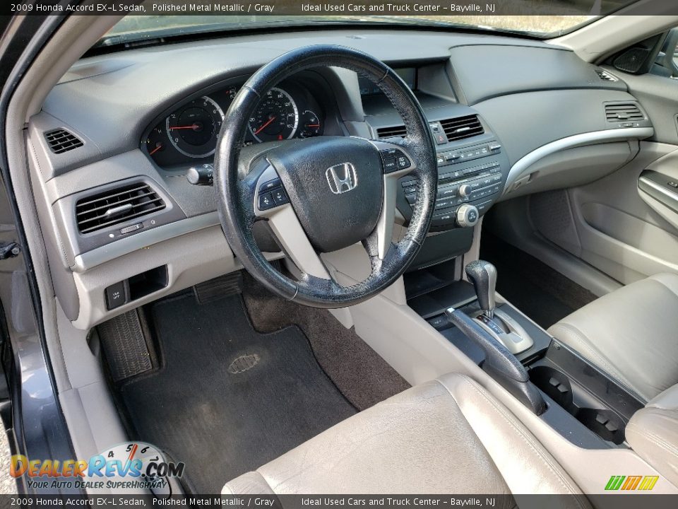 2009 Honda Accord EX-L Sedan Polished Metal Metallic / Gray Photo #14