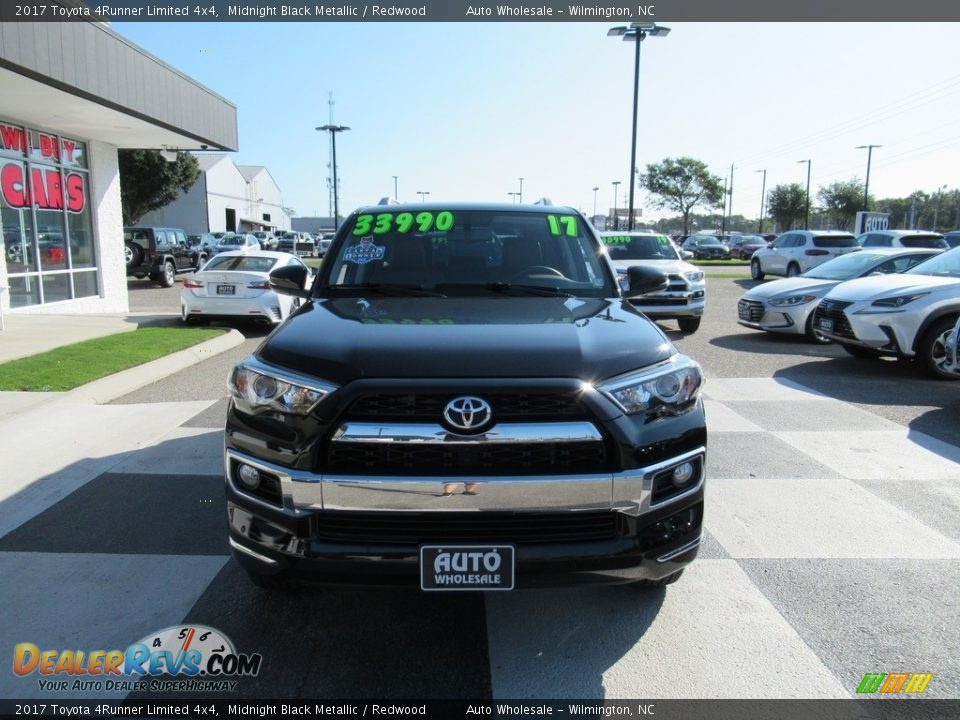 2017 Toyota 4Runner Limited 4x4 Midnight Black Metallic / Redwood Photo #2