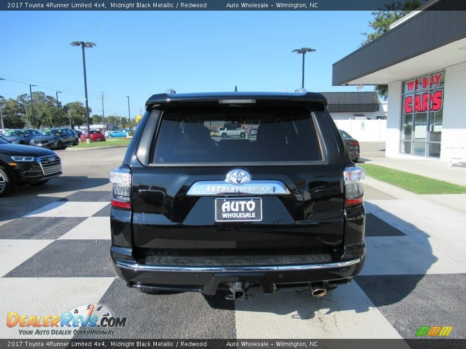 2017 Toyota 4Runner Limited 4x4 Midnight Black Metallic / Redwood Photo #4