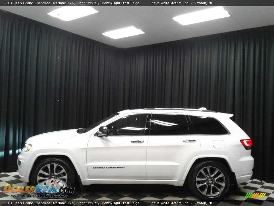 2018 Jeep Grand Cherokee Overland 4x4 Bright White / Brown/Light Frost Beige Photo #1