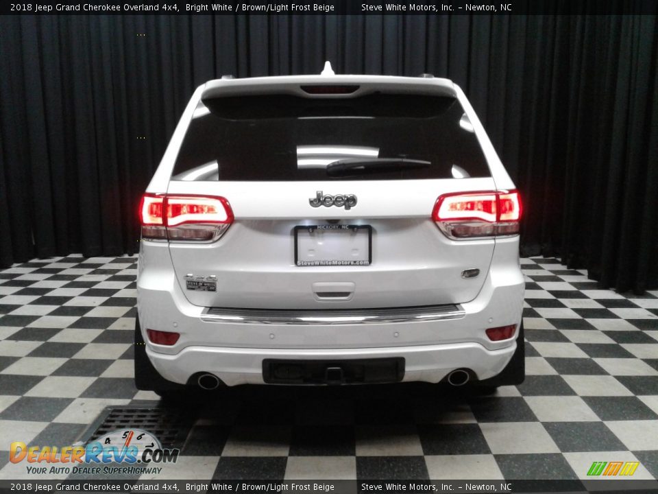 2018 Jeep Grand Cherokee Overland 4x4 Bright White / Brown/Light Frost Beige Photo #7