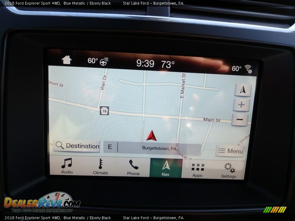 2018 Ford Explorer Sport 4WD Blue Metallic / Ebony Black Photo #3