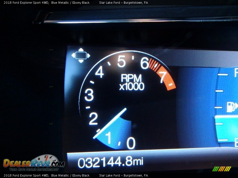 2018 Ford Explorer Sport 4WD Blue Metallic / Ebony Black Photo #5