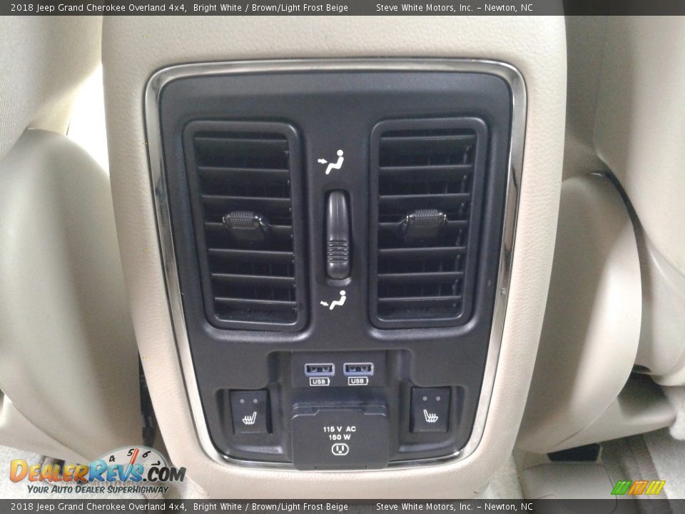 2018 Jeep Grand Cherokee Overland 4x4 Bright White / Brown/Light Frost Beige Photo #12