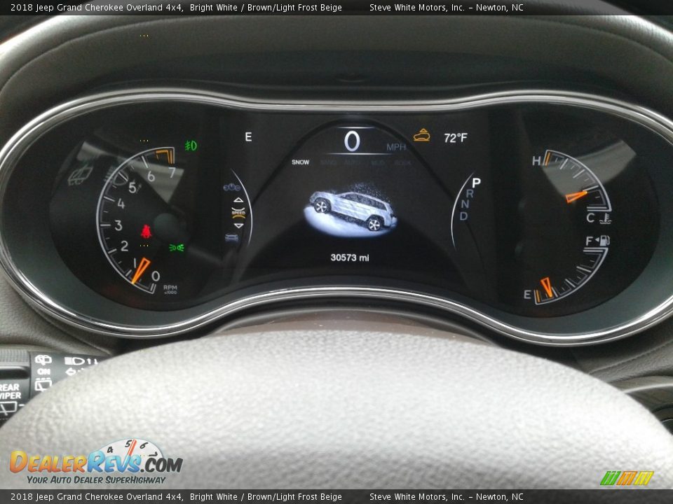 2018 Jeep Grand Cherokee Overland 4x4 Bright White / Brown/Light Frost Beige Photo #21