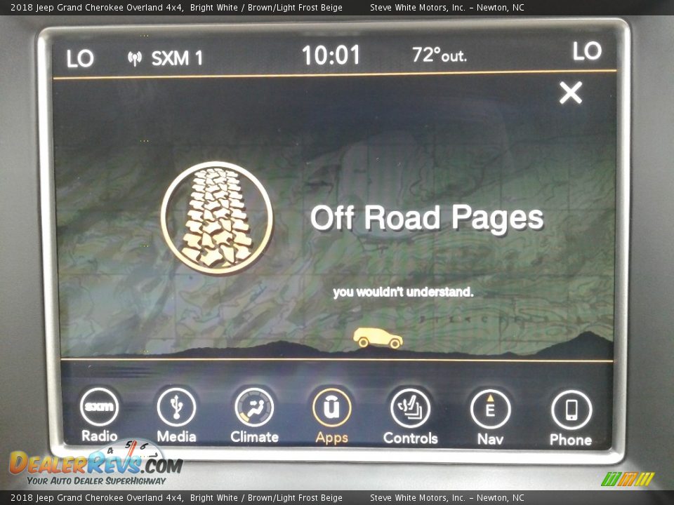 2018 Jeep Grand Cherokee Overland 4x4 Bright White / Brown/Light Frost Beige Photo #29