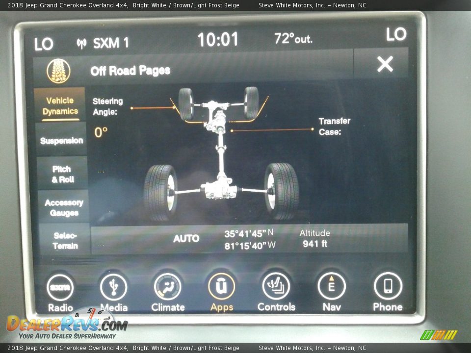2018 Jeep Grand Cherokee Overland 4x4 Bright White / Brown/Light Frost Beige Photo #30