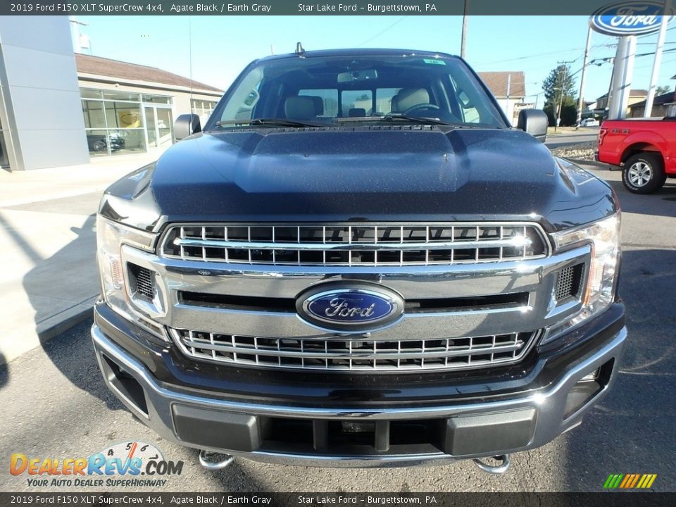 2019 Ford F150 XLT SuperCrew 4x4 Agate Black / Earth Gray Photo #2