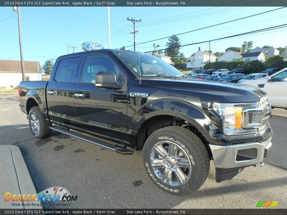 2019 Ford F150 XLT SuperCrew 4x4 Agate Black / Earth Gray Photo #3