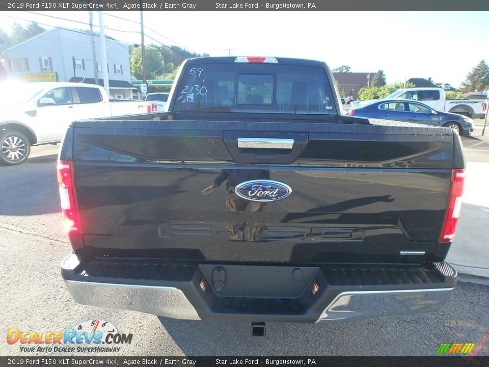 2019 Ford F150 XLT SuperCrew 4x4 Agate Black / Earth Gray Photo #6