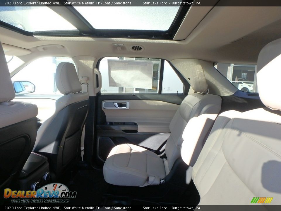 2020 Ford Explorer Limited 4WD Star White Metallic Tri-Coat / Sandstone Photo #12