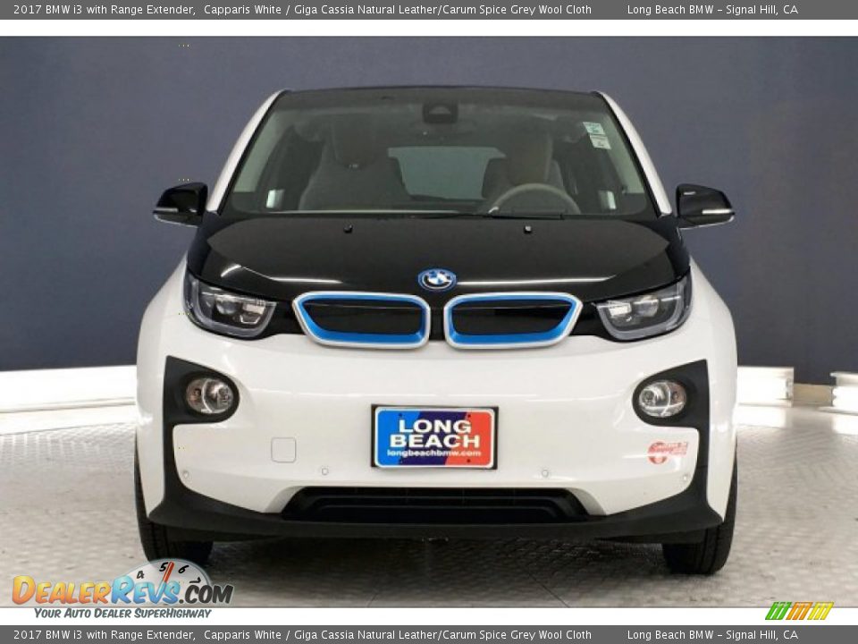 2017 BMW i3 with Range Extender Capparis White / Giga Cassia Natural Leather/Carum Spice Grey Wool Cloth Photo #2