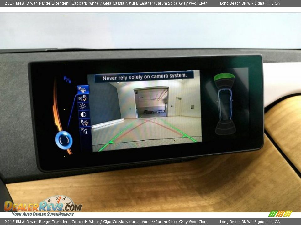 2017 BMW i3 with Range Extender Capparis White / Giga Cassia Natural Leather/Carum Spice Grey Wool Cloth Photo #13