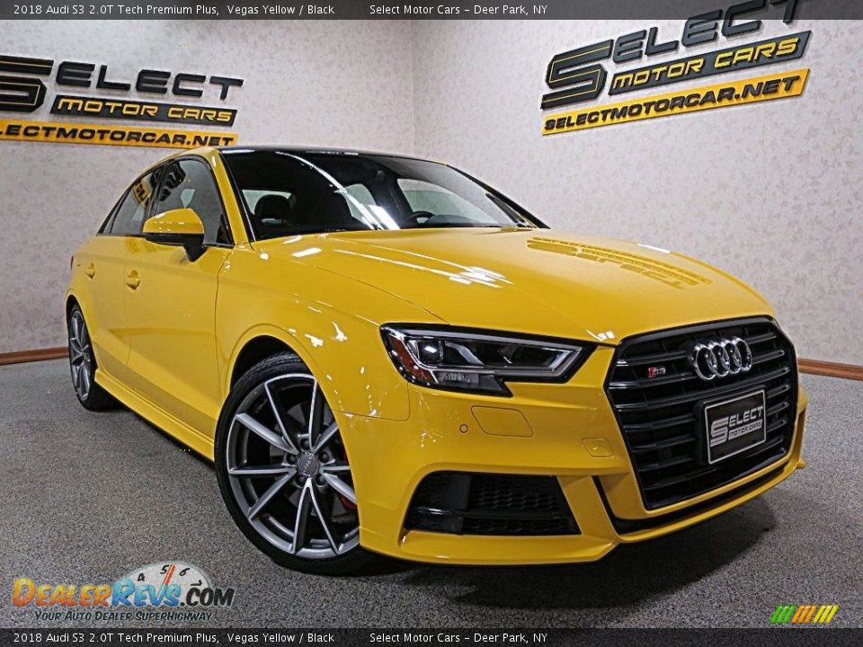 2018 Audi S3 2.0T Tech Premium Plus Vegas Yellow / Black Photo #10