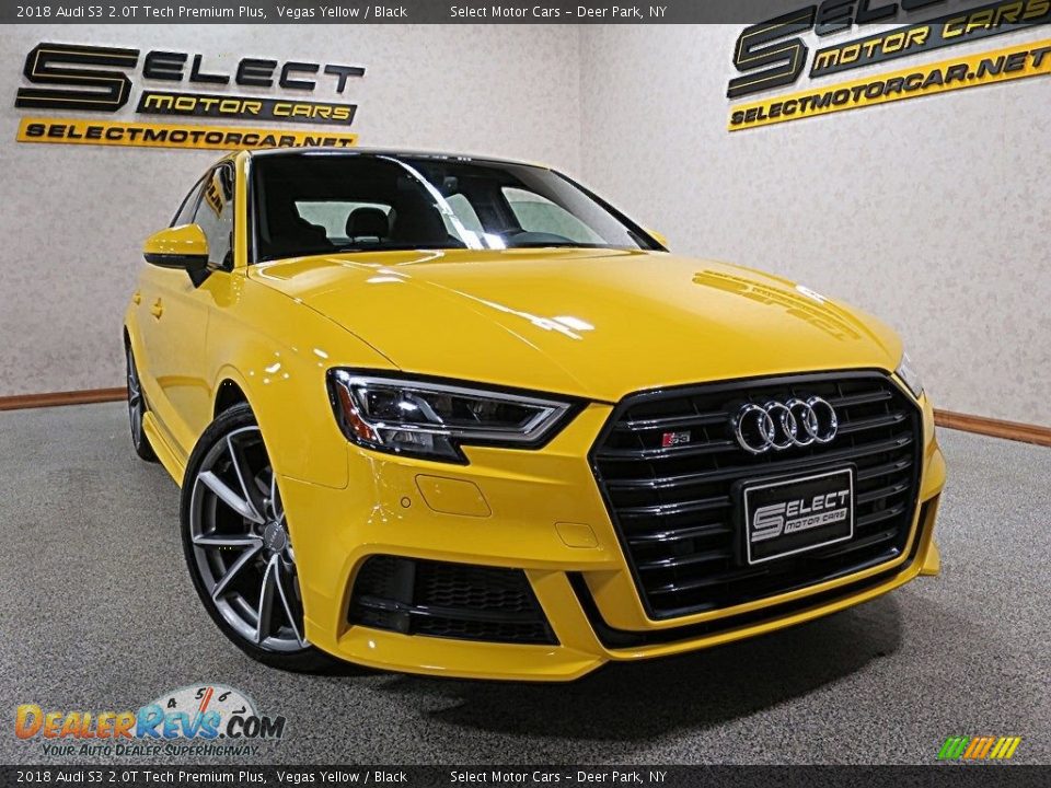 2018 Audi S3 2.0T Tech Premium Plus Vegas Yellow / Black Photo #11