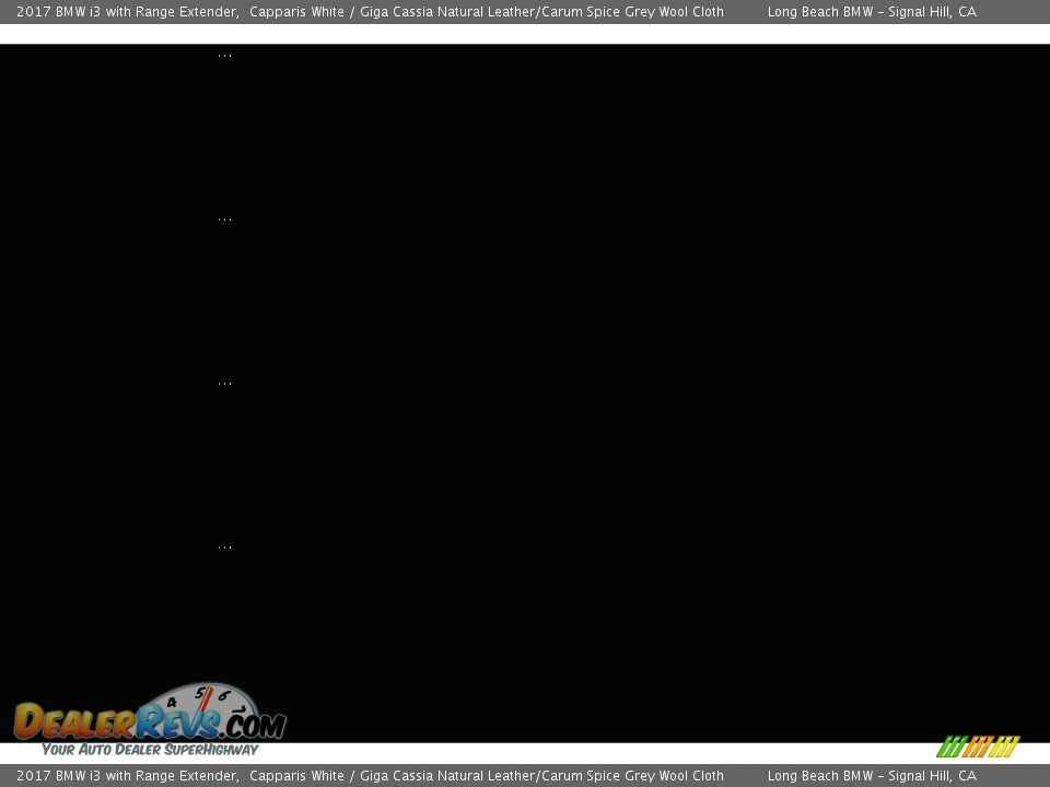 2017 BMW i3 with Range Extender Capparis White / Giga Cassia Natural Leather/Carum Spice Grey Wool Cloth Photo #25