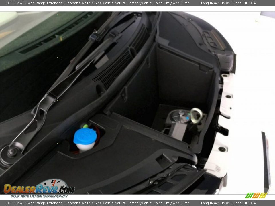 2017 BMW i3 with Range Extender Capparis White / Giga Cassia Natural Leather/Carum Spice Grey Wool Cloth Photo #27