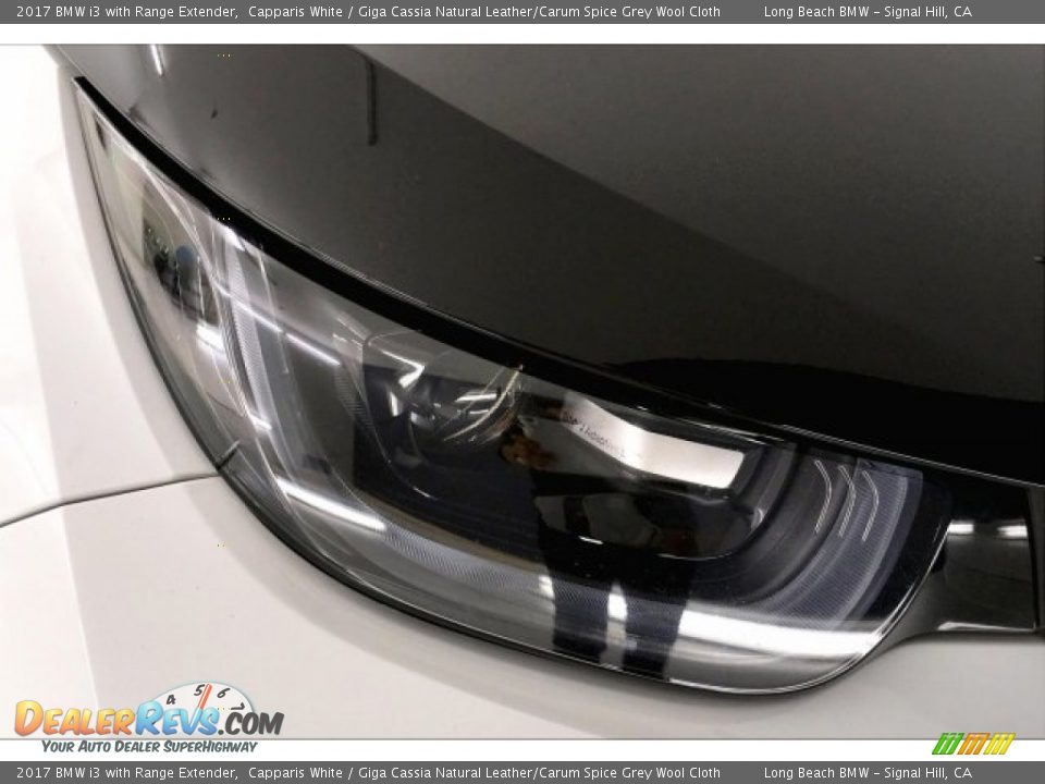 2017 BMW i3 with Range Extender Capparis White / Giga Cassia Natural Leather/Carum Spice Grey Wool Cloth Photo #28