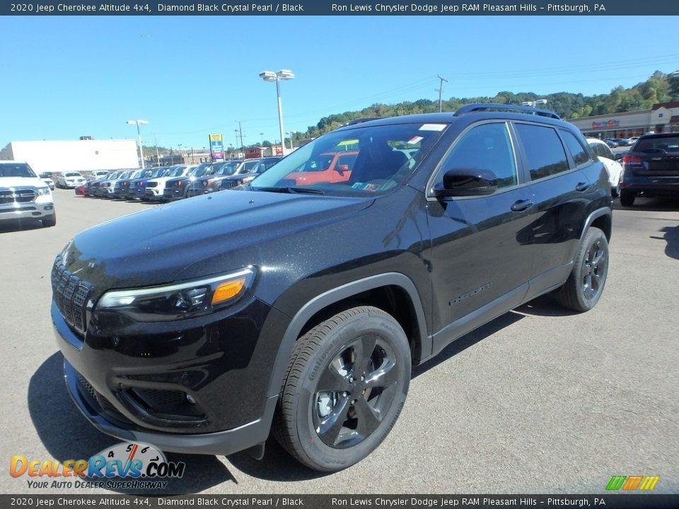 2020 Jeep Cherokee Altitude 4x4 Diamond Black Crystal Pearl / Black Photo #1