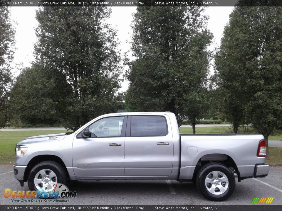 2020 Ram 1500 Big Horn Crew Cab 4x4 Billet Silver Metallic / Black/Diesel Gray Photo #1