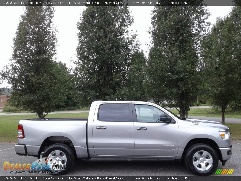 2020 Ram 1500 Big Horn Crew Cab 4x4 Billet Silver Metallic / Black/Diesel Gray Photo #5