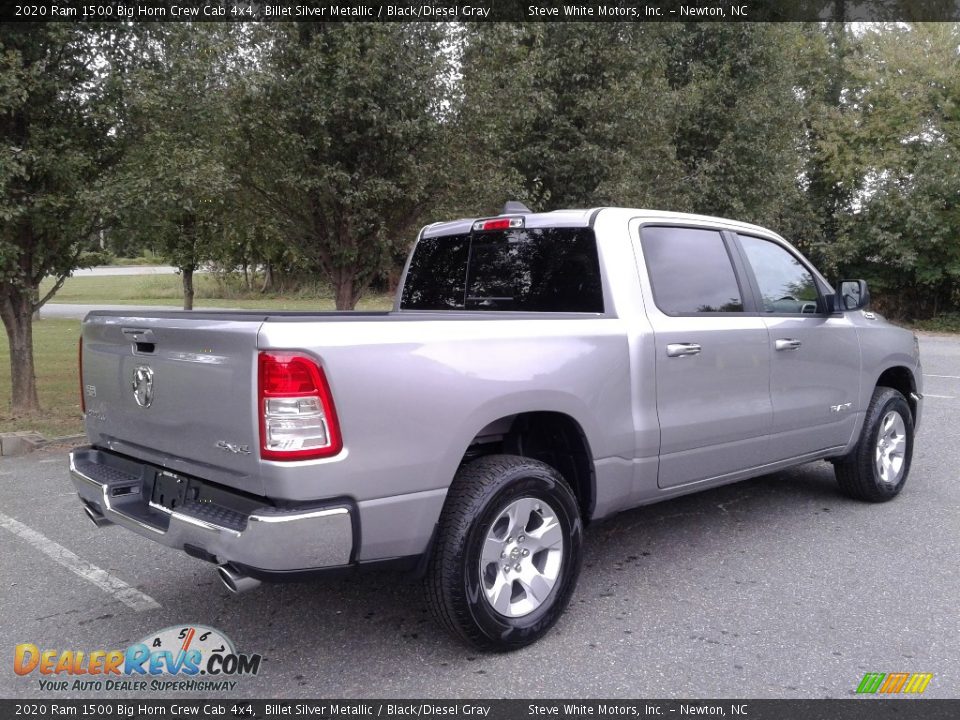 2020 Ram 1500 Big Horn Crew Cab 4x4 Billet Silver Metallic / Black/Diesel Gray Photo #6