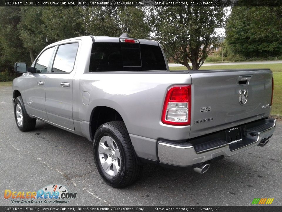 2020 Ram 1500 Big Horn Crew Cab 4x4 Billet Silver Metallic / Black/Diesel Gray Photo #8