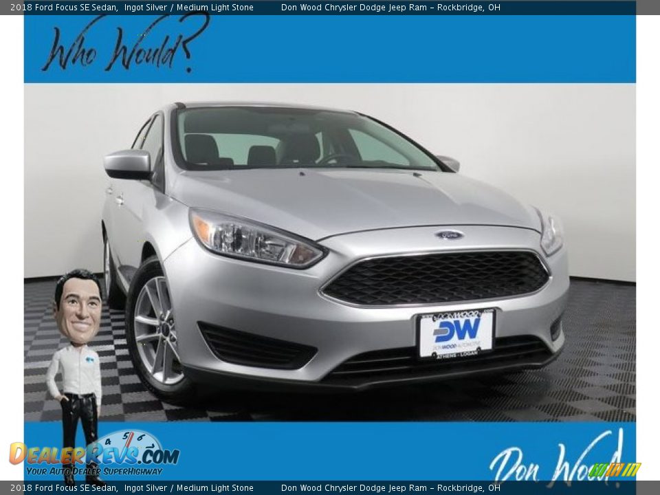 2018 Ford Focus SE Sedan Ingot Silver / Medium Light Stone Photo #1