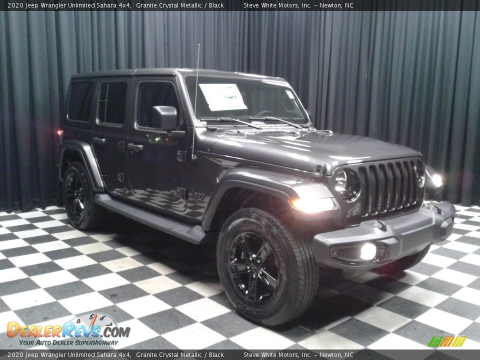 2020 Jeep Wrangler Unlimited Sahara 4x4 Granite Crystal Metallic / Black Photo #4
