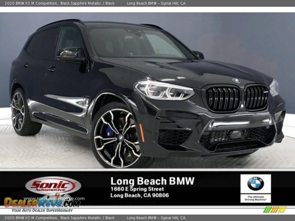 2020 BMW X3 M Competition Black Sapphire Metallic / Black Photo #1