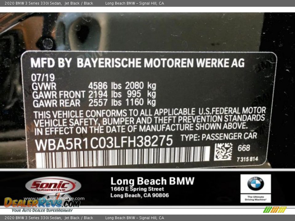 2020 BMW 3 Series 330i Sedan Jet Black / Black Photo #11