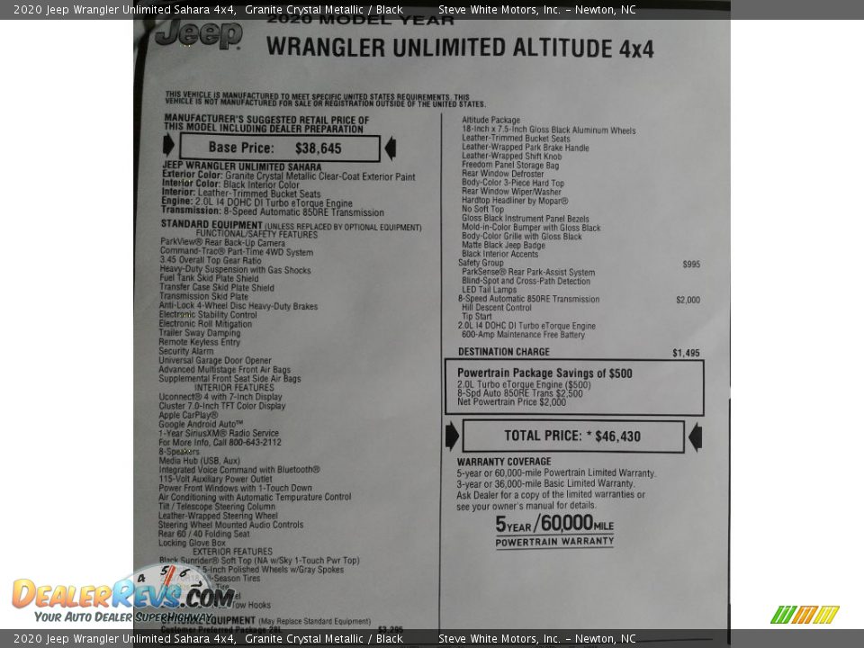 2020 Jeep Wrangler Unlimited Sahara 4x4 Granite Crystal Metallic / Black Photo #31