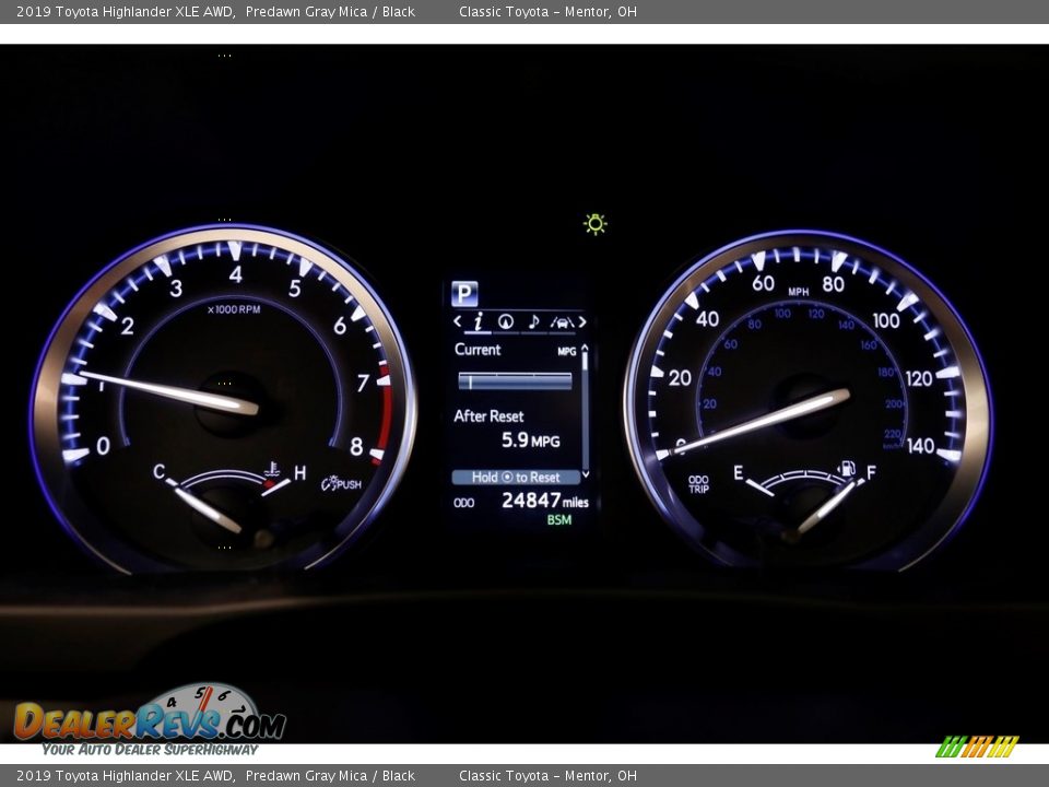 2019 Toyota Highlander XLE AWD Predawn Gray Mica / Black Photo #7