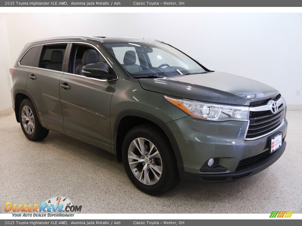 2015 Toyota Highlander XLE AWD Alumina Jade Metallic / Ash Photo #1